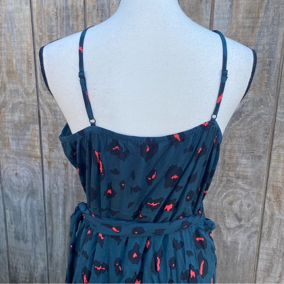 Shein Cheetah Wrap Midi Dress Size L - Picture 12 of 14
